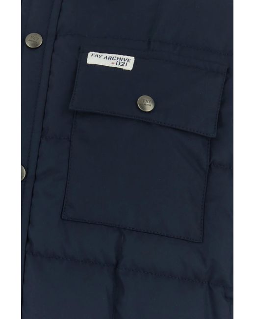Fay Blue Polyester Down Jacket