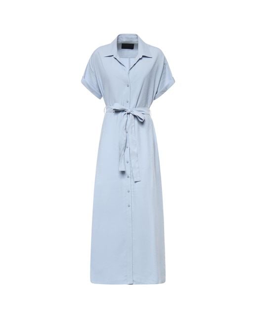 Dondup Blue Dresses Viscose Polyester