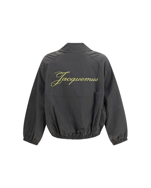 Jacquemus Gray Embroidered Jacket Polyamide; Polyurethane for men