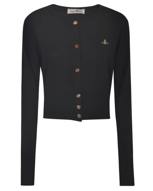 Vivienne Westwood Black Long-Sleeved Buttoned Jumper