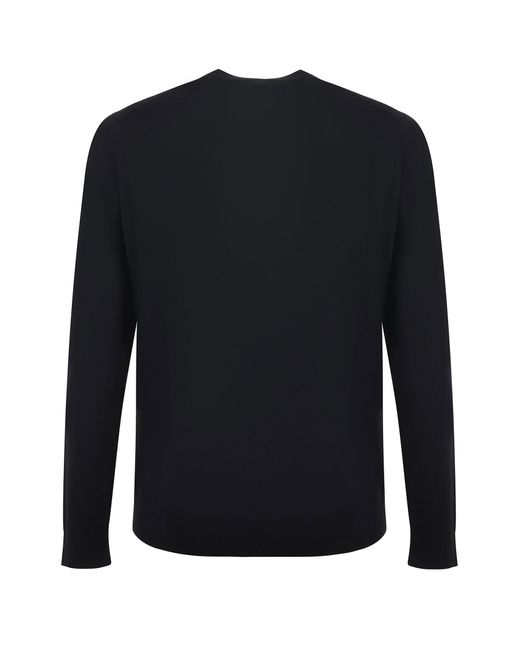 Paolo Pecora Black Crew-Neck Sweater for men