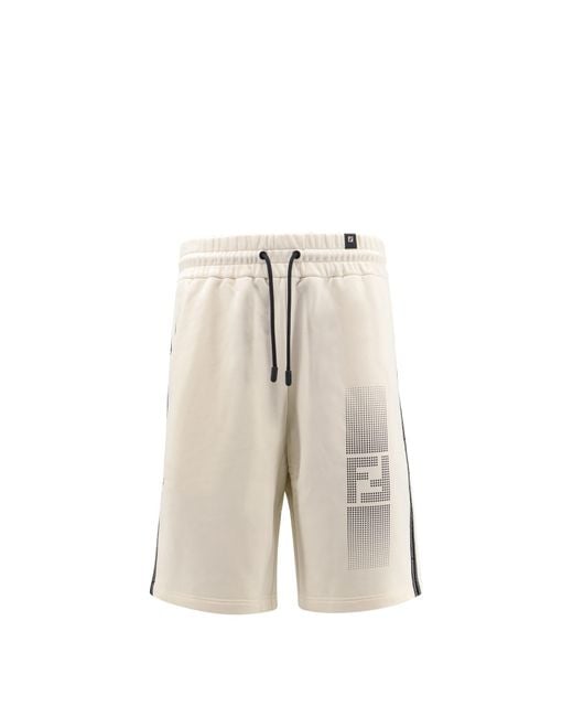 Fendi White Bermuda Shorts for men
