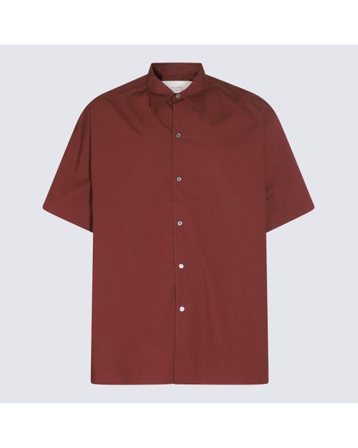 Studio Nicholson Red Cotton Shirt for men