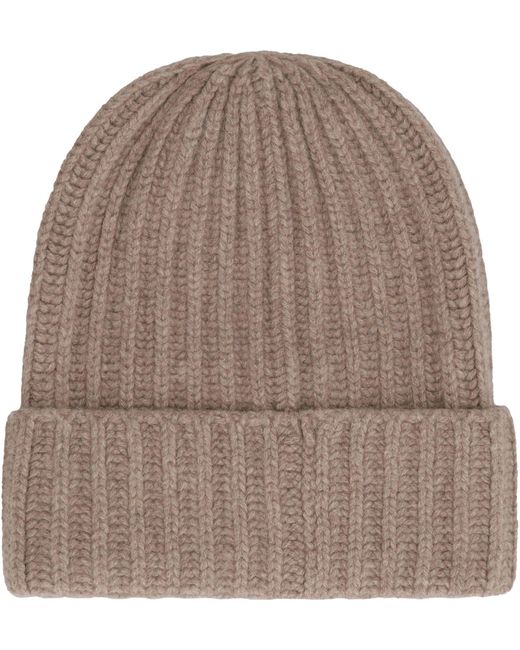 Malo Brown Wool And Cashmere Hat