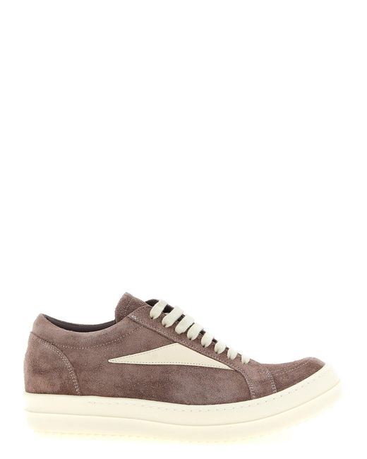 Rick Owens Brown Suede With Contrasting Leather Details Sneaker