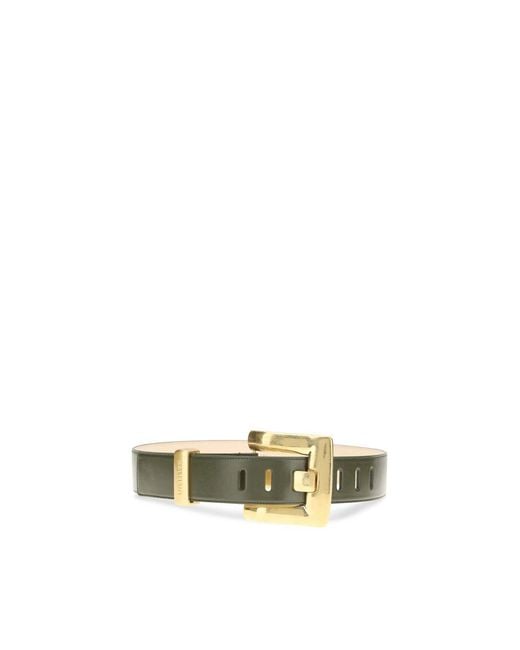 Balmain Metallic Bicolor Calf Leather Bos Taurus Regular Belt