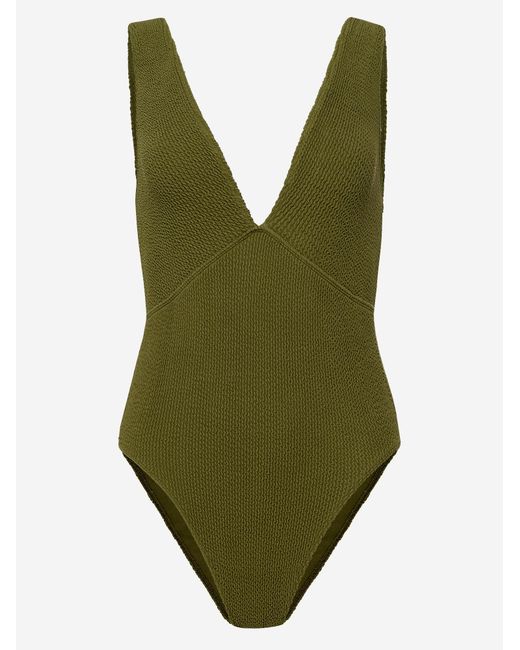 Sorbet Island Green One-Piece Swimsuit Ariel Polyester Swimwear