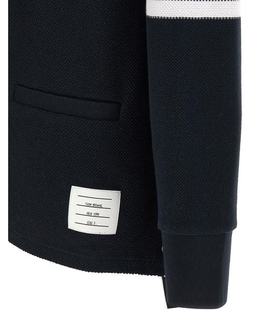 Thom Browne Blue 4Bar Cardigan for men