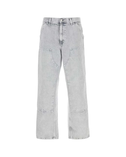 Carhartt Gray Denim Double Knee Pant for men