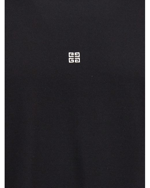 Givenchy Black Embroidered Logo T-shirt for men