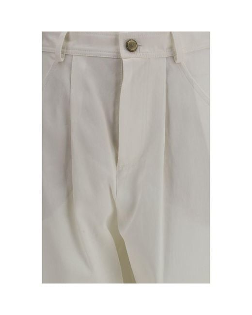 Brunello Cucinelli Gray Silk Casual Pants