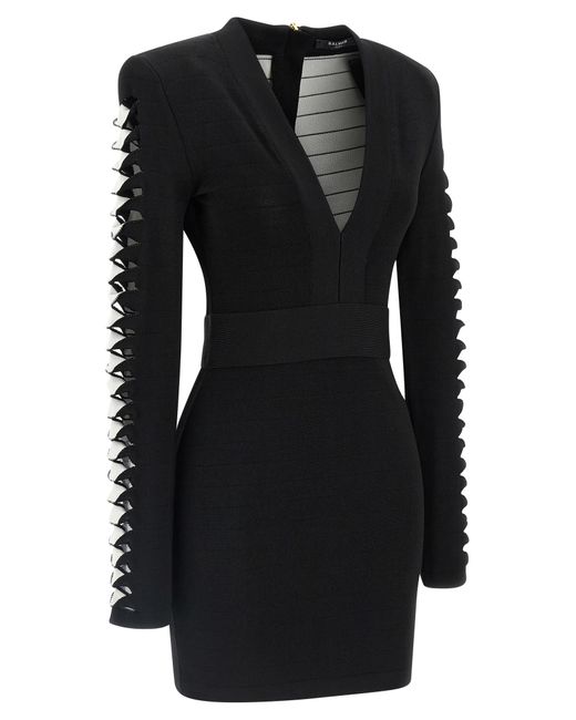 Balmain Black Cut-Out Dress Dresses