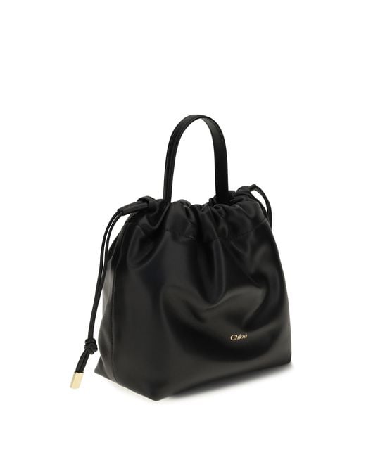 Chloé Black Icons Leather Chain Shoulder Bag Lamb Ovis Aries
