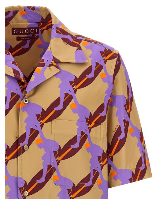 Gucci Red 'Twisted Surf' Shirt for men