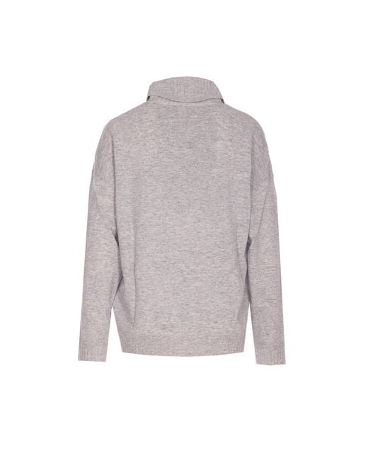 Liu Jo Gray Sweaters Wool
