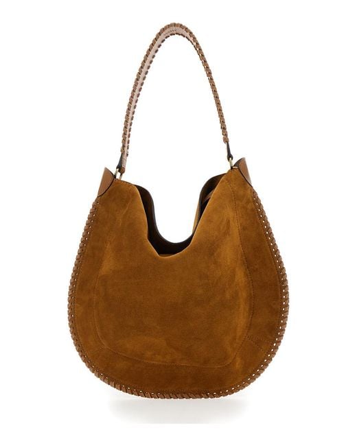 Isabel Marant Brown Crossbody Bag Oskan Hobo Suede Shoulder