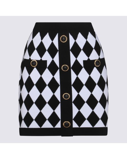 Balmain Black "Jacquard Diamond Pattern Mini