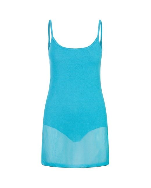 Jacquemus Blue La Robe Maille Roupao Mini Dress