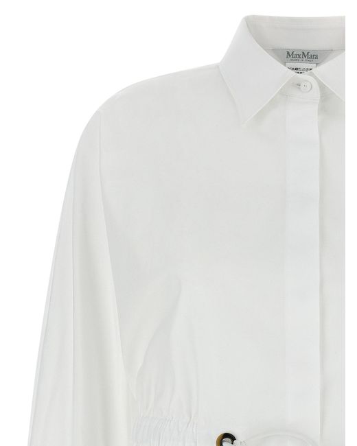 Max Mara White Cotton Poplin Shirt