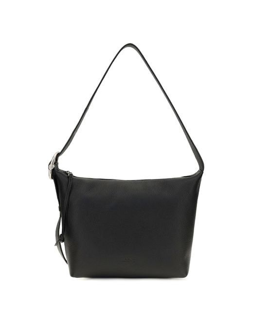 Loewe Black Hobo Bag Loop Grained Calfskin Calf Leather Shoulder for men