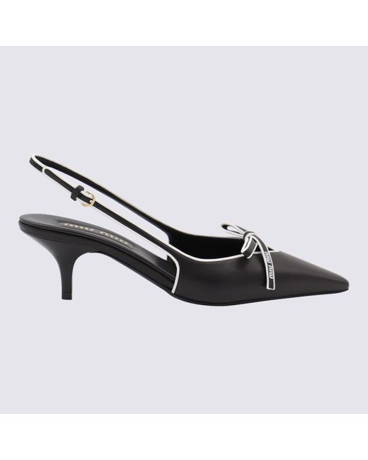 Miu Miu Metallic Leather Pumps