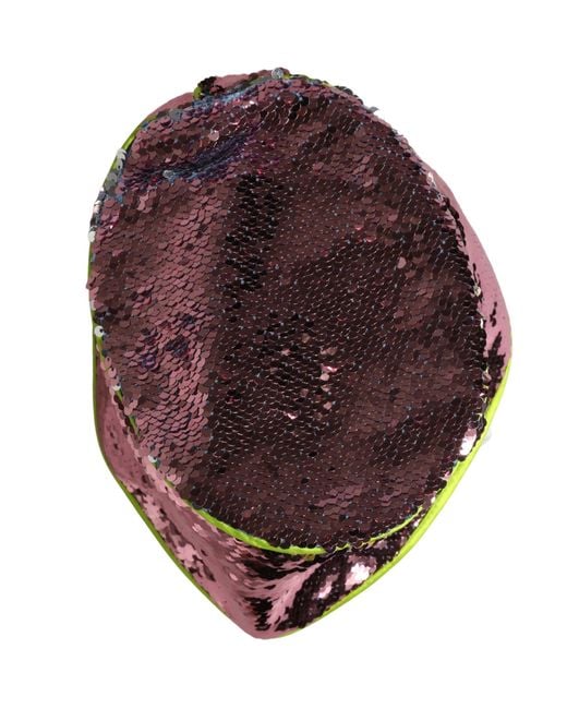 Dolce & Gabbana Red Sequined Bucket Fisherman Capello Hat Cotton Polyethylene Silk for men