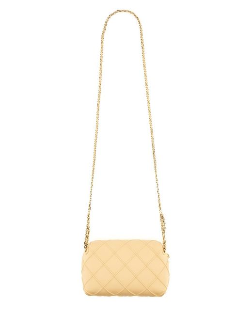 Tory Burch Natural Fleming Shoulder Bag Lamb Leather