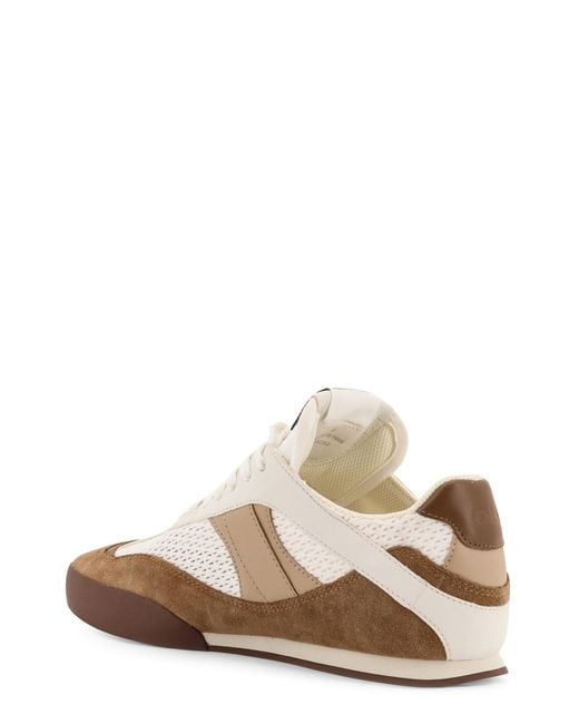 Chloé White Chloé Kick Leather Sneakers With Mesh Inserts