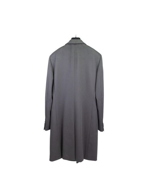 Giorgio Armani Gray Wool Coat for men