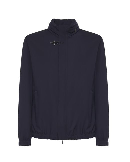 Fay Blue Coats Polyamide for men