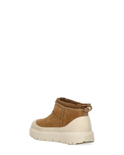 Ugg White Ultra Mini Weather Hybrid Ankle Boots
