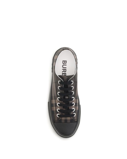 Burberry Black Jack Check Nylon-Blend Sneakers for men