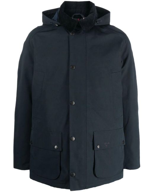Barbour Blue Waterproof Ashby Hooded Jacket for men