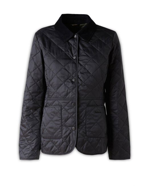 Barbour Black Deveron Quilted Buttoned Jacket