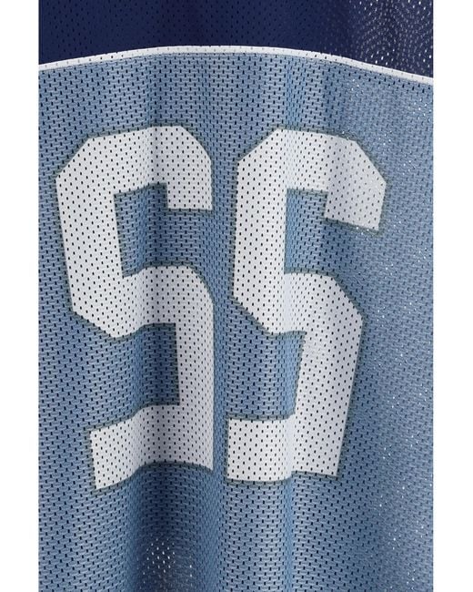 Moschino Blue Technical Mesh T-Shirt Polyester T-Shirts for men