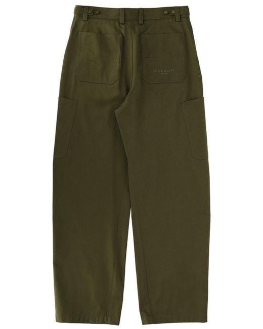 Givenchy Green Couture Seam Pants Cotton T-Shirts for men