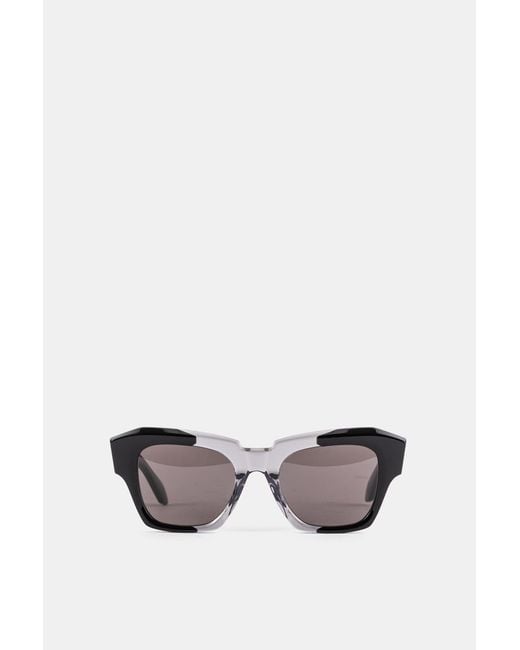 Maison AlaïA Black Two-Tone Square Sunglasses