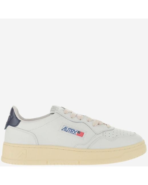 Autry White Medalist Low Sneakers Cow Leather Trainers for men