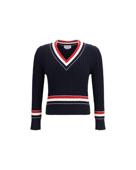 Thom Browne Blue Cotton Sweatshirt for men