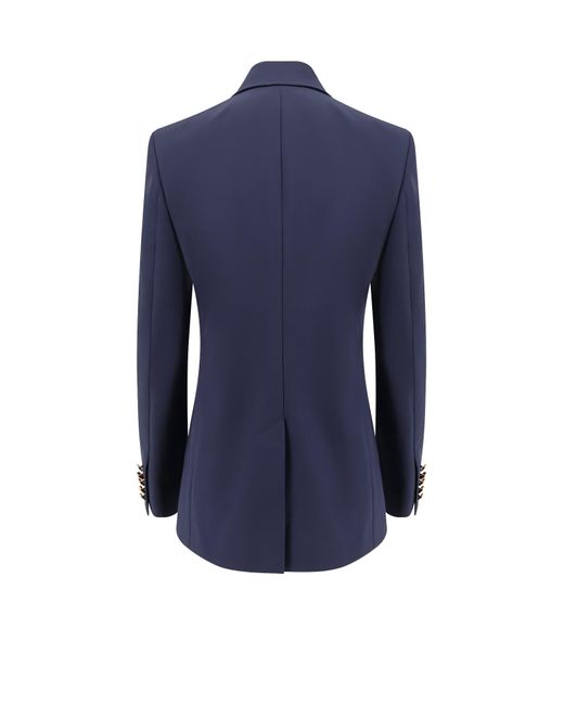 ジャケット GUCCI Cotton blazer with iconic gucci crest buttons Gucci Cotton Blazer With Iconic Crest Buttons in Blue | Lyst UK