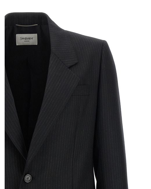 Saint Laurent Black Wool Blazer Clothing for men