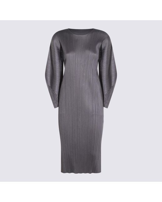Pleats Please Issey Miyake Gray Dresses _Pl