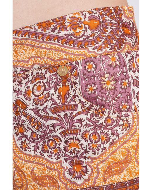 Antik Batik Orange Tajar Shorts