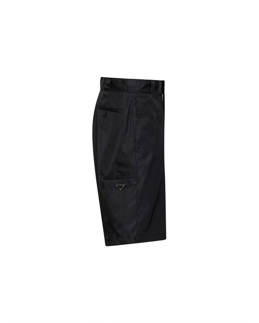Prada White Bermuda Shorts Re-Nylon Recycled Polyamide for men