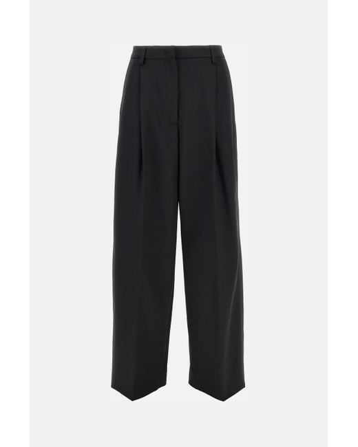 Thelatest Black Wool Blend Trousers
