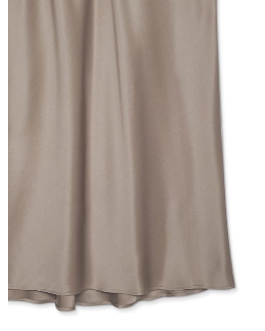 Anine Bing Brown Bar Silk Maxi Skirt