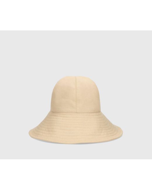 Borsalino Linen Cloche With Oxford Lining in Sand (Natural) | Lyst