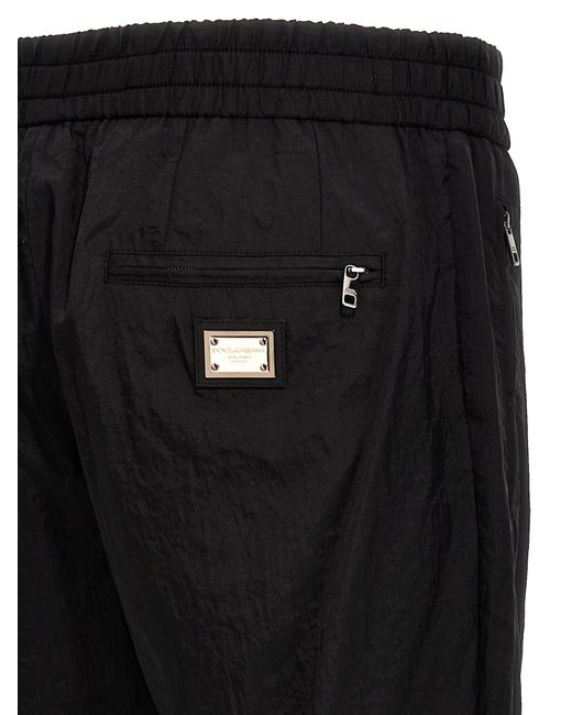 Dolce & Gabbana Black Light Nylon Joggers Pants for men