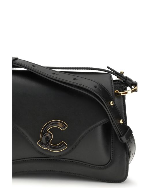 Coccinelle Black C-Me Shoulder Bag Calf Leather Bos Taurus
