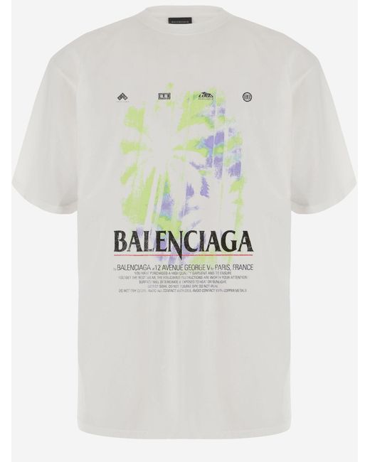 Balenciaga Gray T-Shirt The Window Cotton T-Shirts & Jerseys